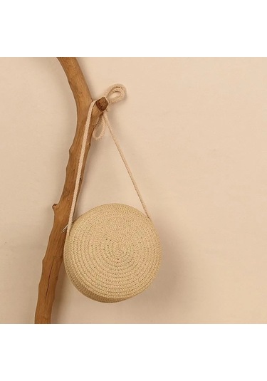 Sevimli Çocuklar Kız Omuz Çantaları Saman Katı Güzel Mini Tatil Çanta Crossbag Pink Pink