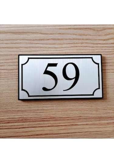 Gümüş Lazer Kesim Kapı Numarası - Daire Numarası