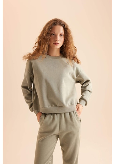 Defacto Haki Kadın Alt-üst Takım D8022ax/kh3 Haki