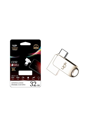 Linktech C232 Premium 32GB OTG Type-C USB Bellek - USB Flash Drive