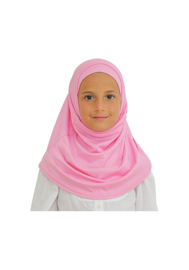 Çocuk Hazır Giyim Başörtüsü Şal Turban Viskon - Pembe Pembe