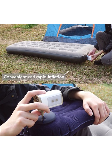 Geeksen Kampanya Havalandırıcı + Powerbank, 3600mah Pil, 4800pa Basınç, 650l/min Hız, Led Işık, Turuncu-beyaz