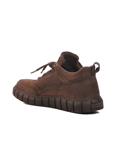 Kahve Nubuk Hakiki Deri Erkek Bot 240015 M KAHVE NUBUK Kahverengi