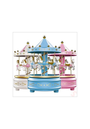 Atlı Karınca Müzik Kutusu, 17cm X 10cm - Pembe