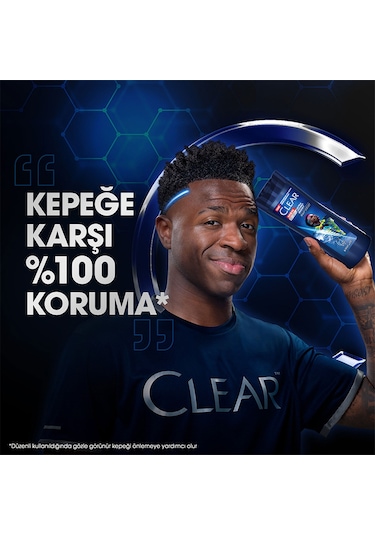Clear Men Kepeğe Karşı Etkili Şampuan Vinicius Júnior 350 Ml Beyaz