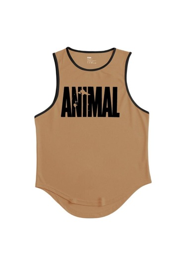 Haki Spor Salonu Tank Top Erkek Vücut Geliştirme Yeleği File Fitness Giyim Kas Kolsuz Gömlek Antrenman Açık Yan Kesim Atletler