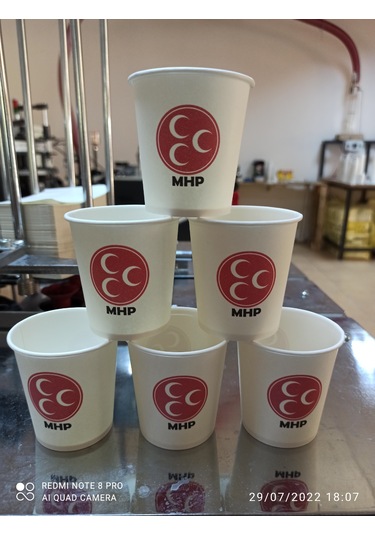 Siyasi Partiler İçin Logolu Karton Bardak 3000 Adet