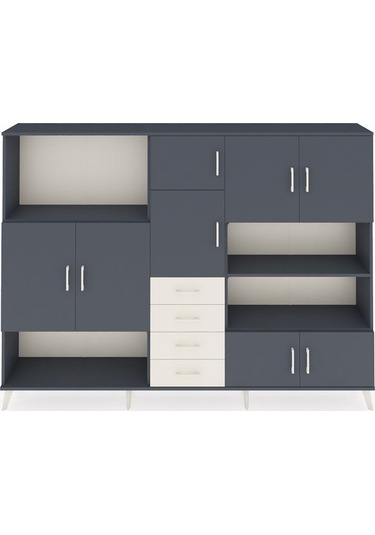 Arges Dolap 9 Raflı 4 Çekmeceli 8 Kapaklı 220x30x163 Antrasit-ant Antrasit-antrasit/aytaşı Arges Dolap 9 Raflı 4 Çekmeceli 8 Kapaklı 220x30x163 Antrasit-ant Antrasit-antrasit/aytaşı