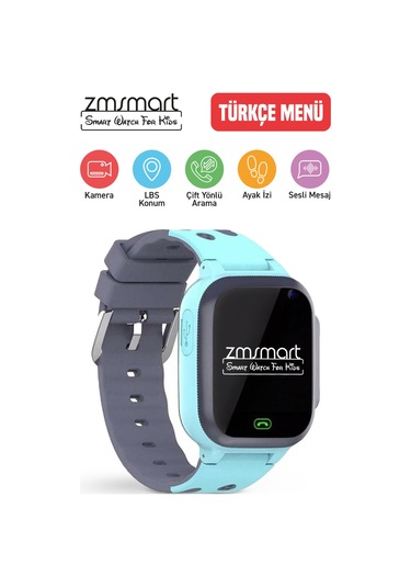 Zmsmart Z90 Dalmaçyalı Kordon Sim Kart Uyumlu Akıllı Çocuk Takip Saati (İthalatçı Garantili)