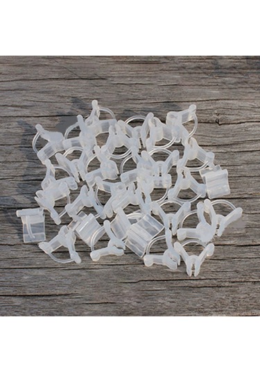 Symbee Bahçe Bitkileri Aşılı Klembi - Reusable Pe Malzeme - 2-4.5mm Fıtö Sağlar - Şeffaf Görünüm - Domates Salatalık Fidanı İçin - 100 Adet/paket