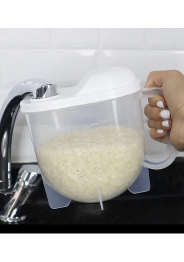 Tugomer Pirinç Süzgeci 1 Litre - Kulplu Bakliyat Yıkama Süzme