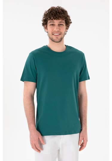 U.S. Polo Assn. Erkek Regular Fit Bisiklet Yaka Koyu Yeşil Basic Tişört 50305928-VR101 U.S. Polo Assn. Erkek Regular Fit Bisiklet Yaka Koyu Yeşil Basic Tişört 50305928-VR101