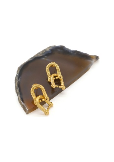 Çelik Küpe Altın Kaplama Kadın Unk-802 Altın