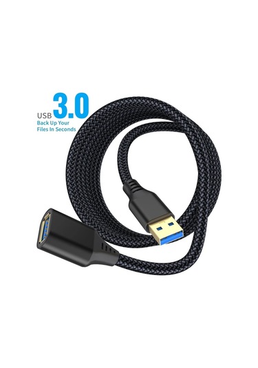 Willowhaven Gri 1m Usb 3.0 Uzatma Kablosu Type A Erkek Dişi 5gbps Klavye Fare Oyun