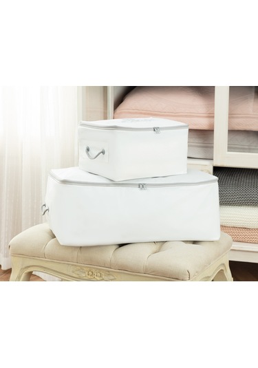 Madame Coco Çiçek Desen Baskılı Hurç - Beyaz / Gri Bhu-1252x28x21cm-beyaz/gri Beyaz - Gri