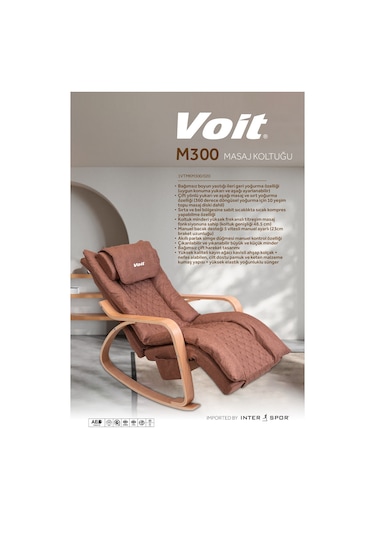 Voit M300 Masaj Koltuğu Sandalyesi Kahverengi Kumandalı