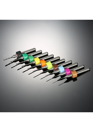 Hallow Tungsten Karbür Mikro Matkap Uçları Seti Pcb 10 Adet