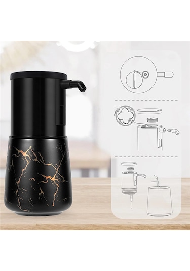 Anjiexun Sabunluk Mutfak, Köpüren Sabunluk Banyo, Siyah Siyah