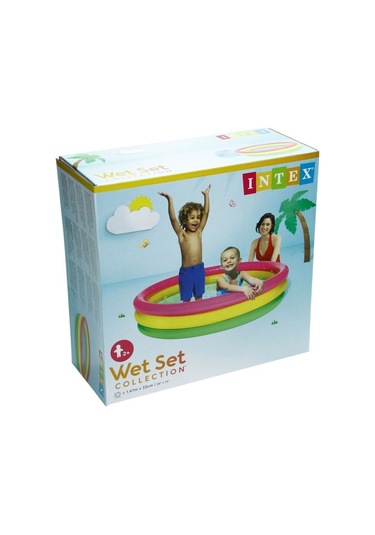 Intex Renkli Şişme Taban 3 Bölmeli Havuz 147x33 Cm