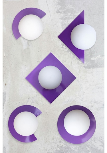 Üçgen Aplik Eflatun Mor