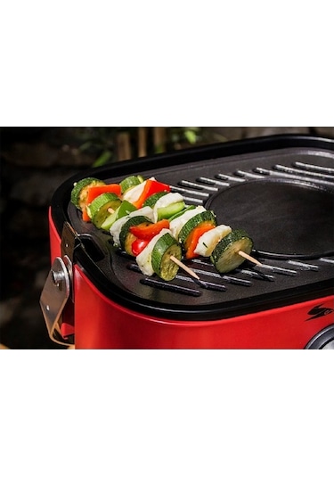 Aygaz Portatif Sahara Kırmızı Mini Barbekü Siyah