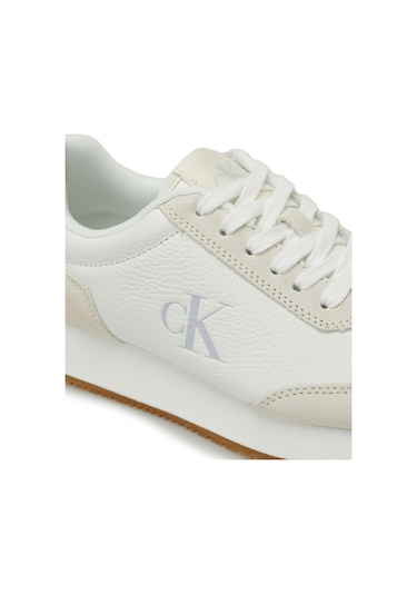 Calvin Klein Runner Laceup Low Mıx Mg Krem Kadın Sneaker Bej