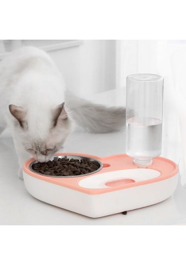 Sones Evcil Hayvan Kasesi Aşk Ve Nem Geçirmez Ağız Çift Kullanımlı Kase Kedi Otomatik Su Kasesi