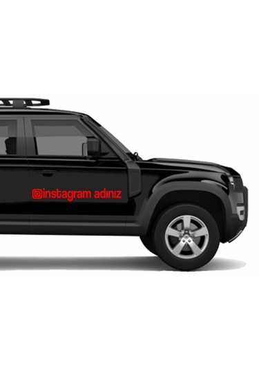 Kişiye Özel İnstagram Adresi Sticker - İnstagram Sosyal Medya Sticker - Araba Oto Motosiklet Karavan Sticker 00062 12 Cm