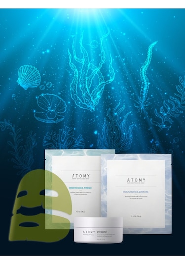 Atomy Marine Aydınlatıcı ve Sıkılaştırıcı Jel Yüz Maskesi 10'lu