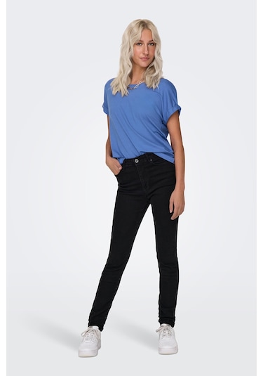 Only Kadın Onlmoster Regular Fit Bisiklet Yaka Kısa Kollu T-shirt 15106662 Mavi Mavi