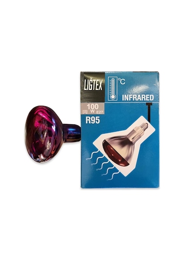 Liğhtex 100w E27 İnfarred Ampul Kırmızı Işık