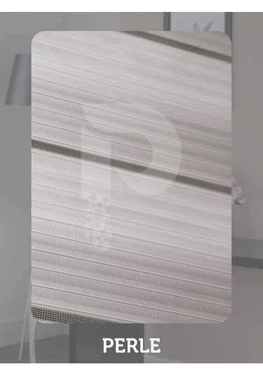 Br Perle Pliseli Ekru Renk Zebra Perde Yüksek Kalite Alüminyum Kasa Ekru
