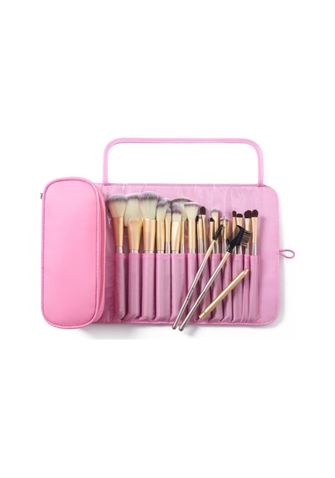 Qingmipy Siyah Çok Amaçlı Çift Katlı Pinsel Çantası - Seyahat Ve Günlük Kullanıma Uygun Makyaj Aletleri Saklama Çantası