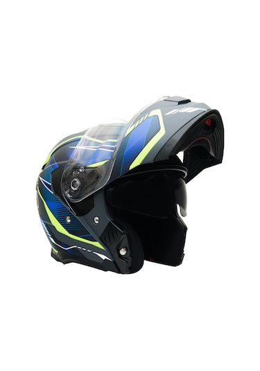 My Helmets Mks002-egby Güneş Vizörlü Şeffaf Çene Açılır Motosiklet Kaskı