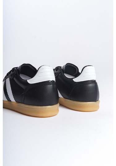 Garantili D30004 Günlük Ortopedik Kadın Sneaker Spor Ayakkabı Siyah-beyaz