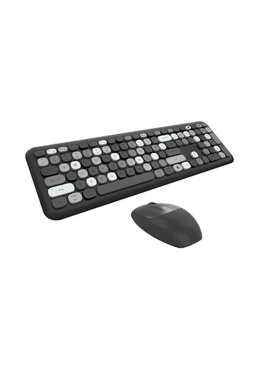 Mofii No666 Siyah Gri Klavye Mouse Set Lazer