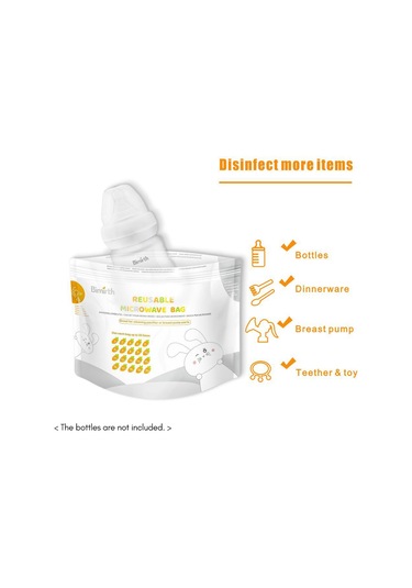 Geeksen Bimirth S5005 Tekrar Kullanılabilir Mikrodalga Sterilizatör Poşetleri Bebek Göğüs Pompası