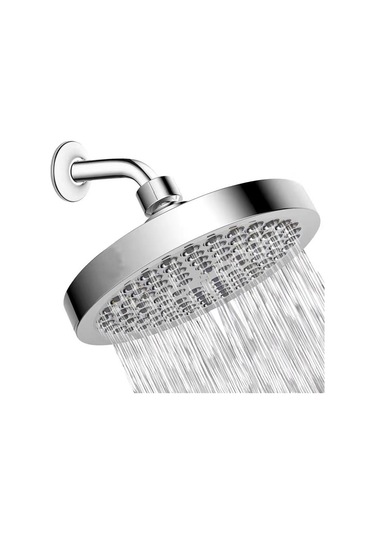 Yifomall 6 İnç Dairesel Yüksek Basınçlı Duş Başlığı, Otomatik Temizleme Uçlar, Kaliteli Abs Malzeme, G1/2 Bağlantı, Chrome Finish Diğer