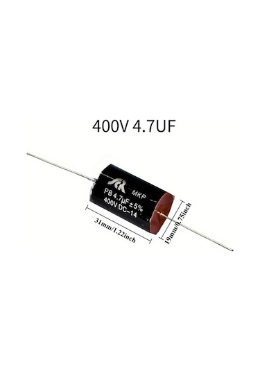 Topnotch 2/1 Adet Mkp 400v 0.1uf-47uf Audiophile Ses Kondansatörü 3.3uf Hoparlör
