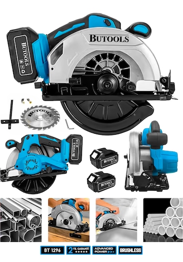 Butools ST-26 21V Platinum Ahşap Sunta Ağaç Kesme Makinesi Daire Testere Mavi