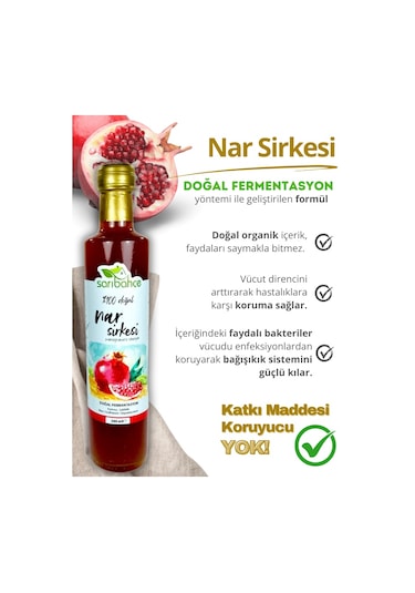 Nar Sirkesi 500 Ml 2'li Paket - Organik Doğal Fermantasyon