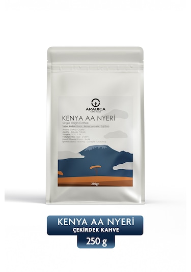 Arabica Coffee House Kenya Aa Natural Kahve Öğütülmüş Kahve Taze Kavrulmuş Çekirdek French Press 250 G