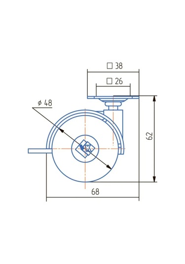 Ofk Mobilya Tekerlekleri 4 Adet D 48 Mm Dönebilen Frenli 166030403 Siyah