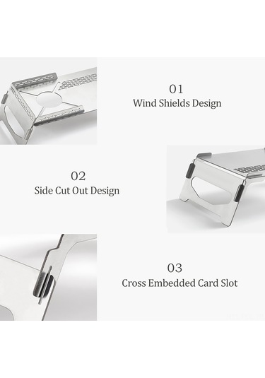 Padalink Soto310 Taşınabilir Paslanmaz Çelik Kamp Masası Ve Isıya Dayanıklı 4 Bacak Kılıfı Seti Gümüş