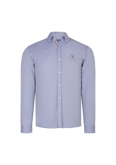 G974 Dewberry Erkek Gömlek-gri Gri