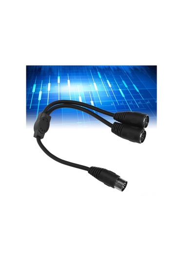 Fosenze 0.3m Dın 8pın Erkekden 2 Dın 8pın Dişeye Çevirici, Saf Bakır Çekirdekli, Çift Koruma, Ses Sinyali Dağıtıcı Bağlantı Kablosu