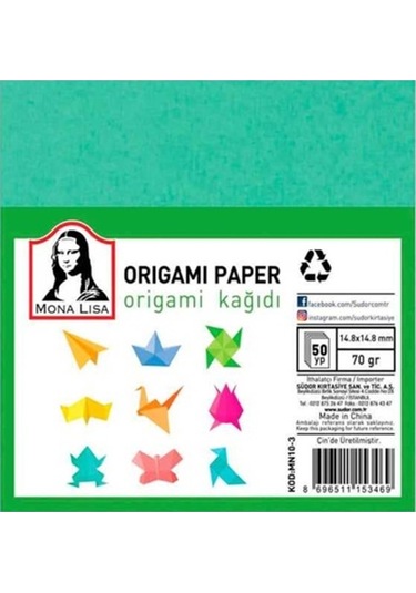 Südor Mona Lisa Origami Kağıdı 15x15 50 Yaprak - 3 Adet