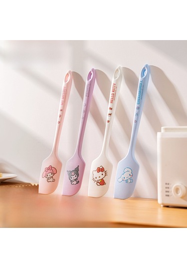 Geeroyoo Sanrio Lisanslı Mutfak Spatula: Yüksek Sıcaklığa Dayanıklı Silikon, Kek Krema Karıştırma Ve Yayma Aracı, Ergonomik Kolu Mavi, 5.5 28cm Diğer