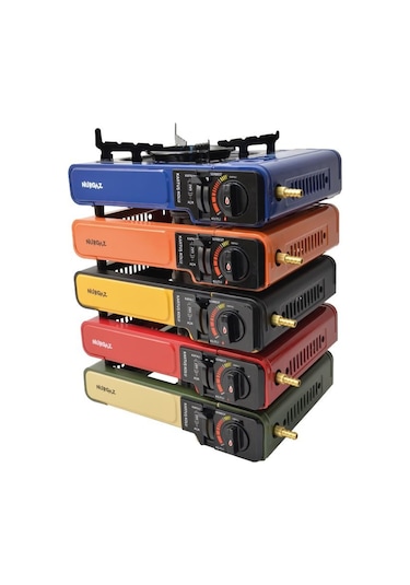 Nurgaz Ng 501 Çantalı Tekli Portatif Ocak + 3 Adet Kartuş +hortum Dedantör Musluk Set Haki