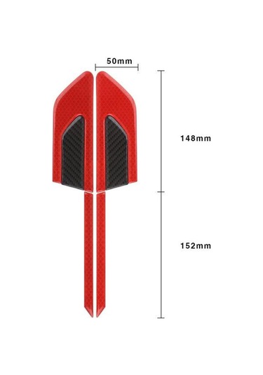 Kırmızı 6 Adet/takım Araba Yansıtıcı Çıkartmalar Çizilmez Güvenlik Uyarı Etiketi Kamyon Oto Motor Dış Dekoratif Aksesuarları 2pcs